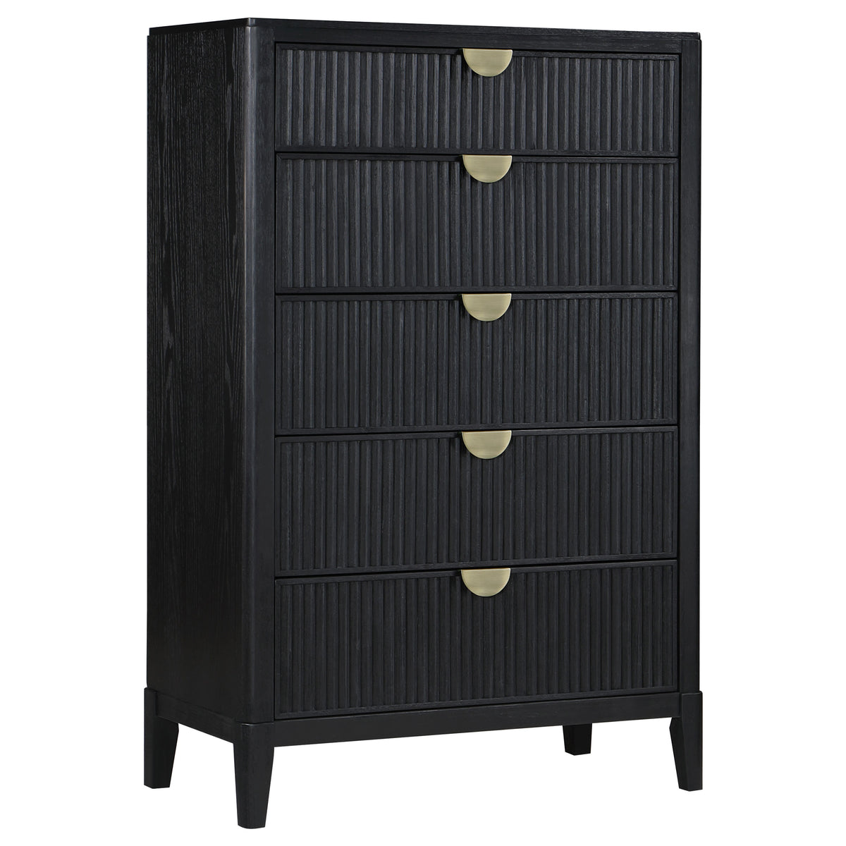 Brookmead 5-piece Upholstered Bedroom Set Black - Eastern King