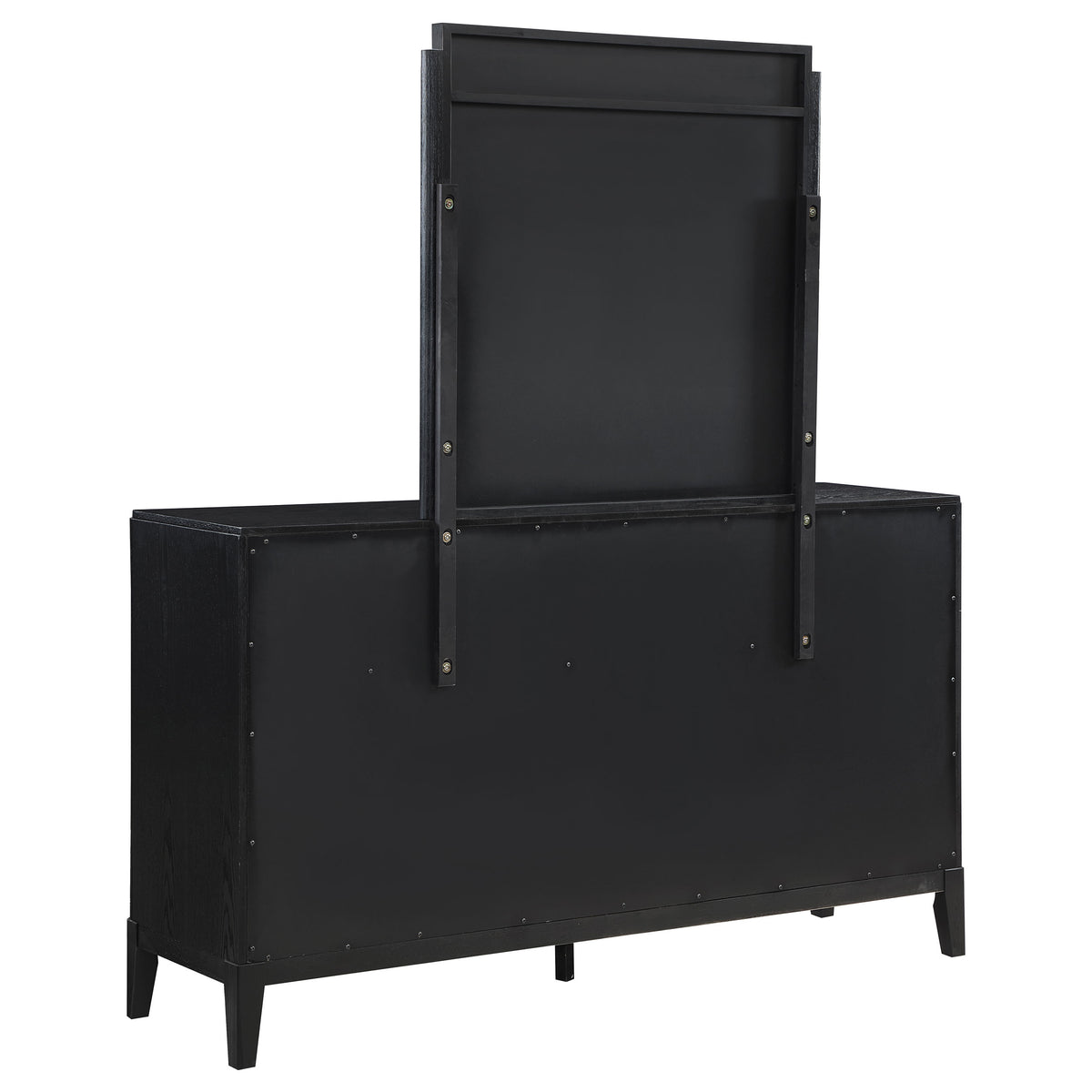 Brookmead 8-drawer Dresser Black - With Mirror