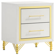 Lucia 2-drawer Nightstand Bedside Table - White