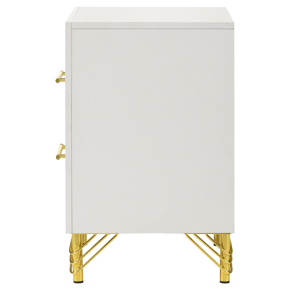 Lucia 2-drawer Nightstand Bedside Table - White