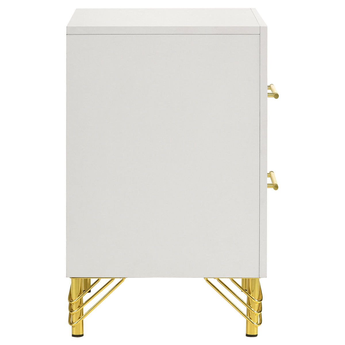 Lucia 2-drawer Nightstand Bedside Table - White