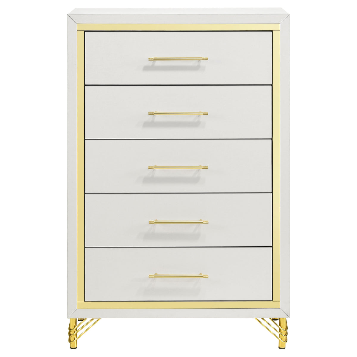 Lucia 5-drawer Bedroom Chest of Drawers - White
