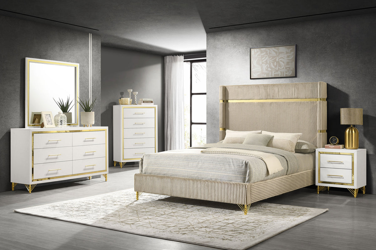 Lucia 5-drawer Bedroom Chest of Drawers - White
