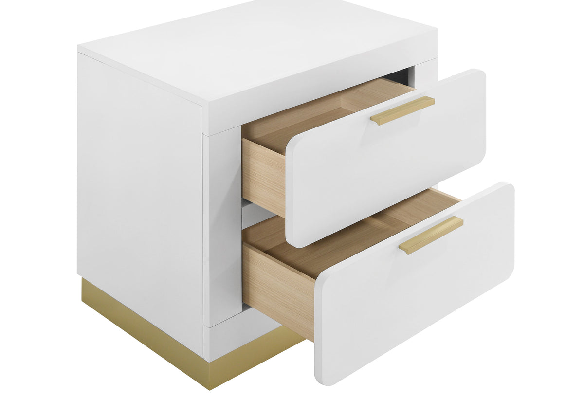 Caraway 2-drawer Nightstand - White