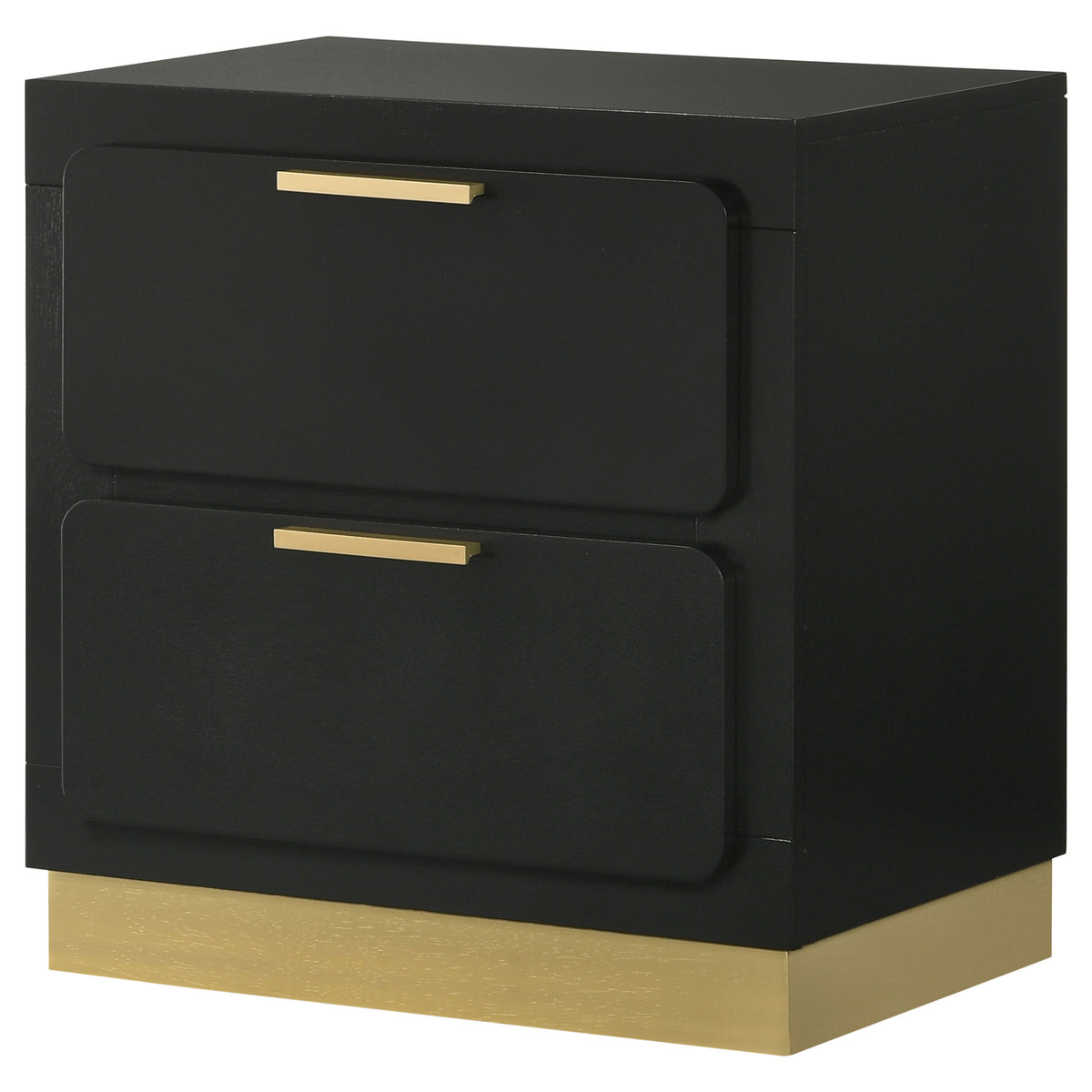 Caraway 2-drawer Nightstand - Black