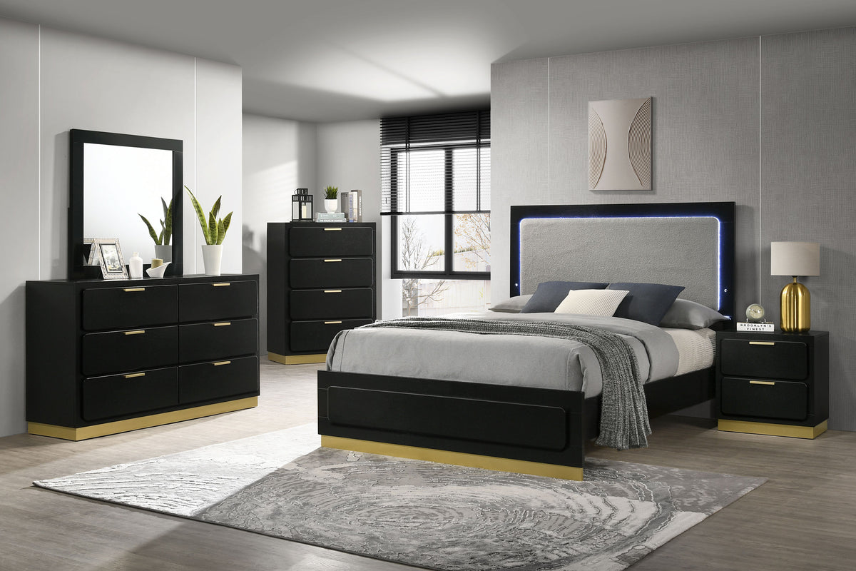 Caraway 2-drawer Nightstand - Black
