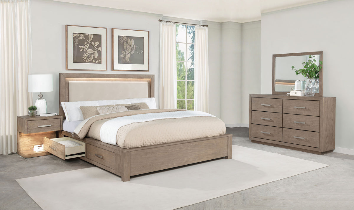 Kenora 4-piece Bedroom Set Barley Brown - California King