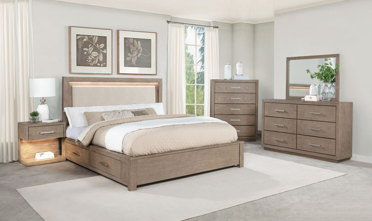 Kenora 6-drawer Dresser Barley Brown - Without Mirror