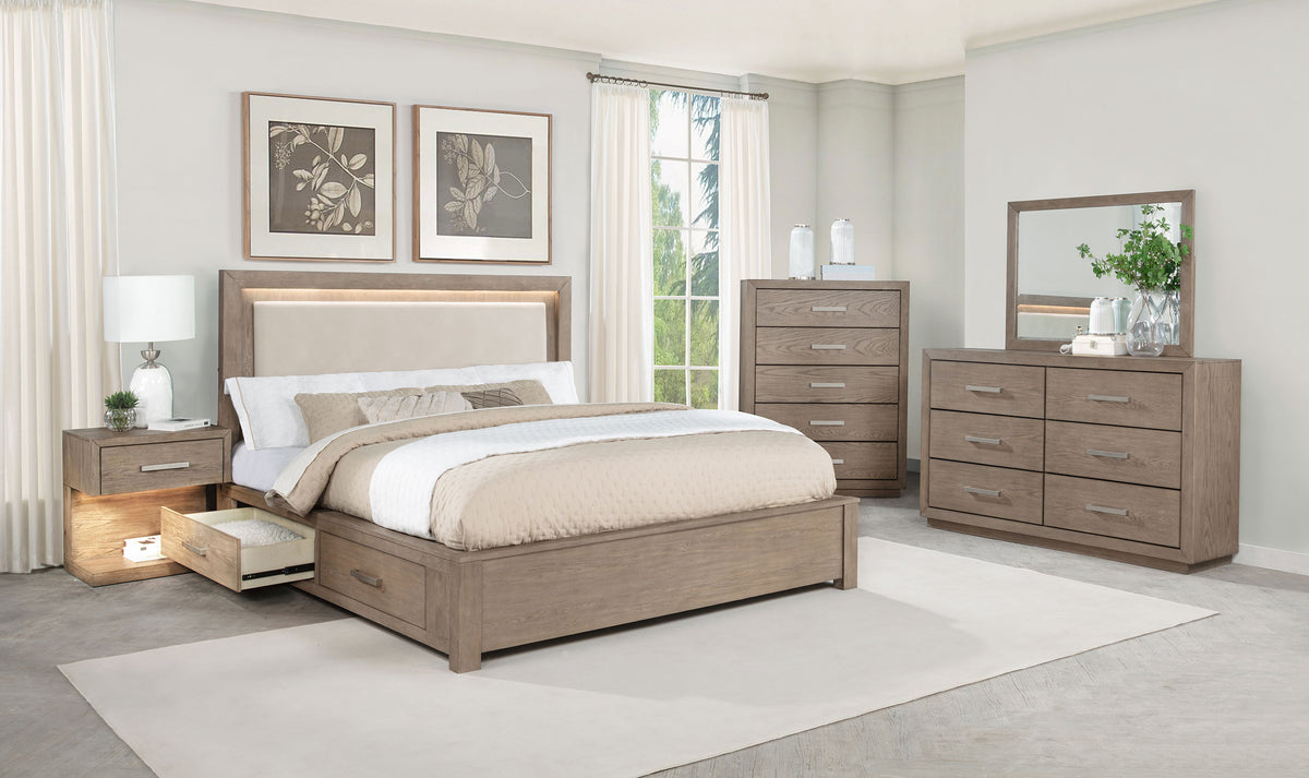Kenora 6-drawer Dresser Barley Brown - Without Mirror