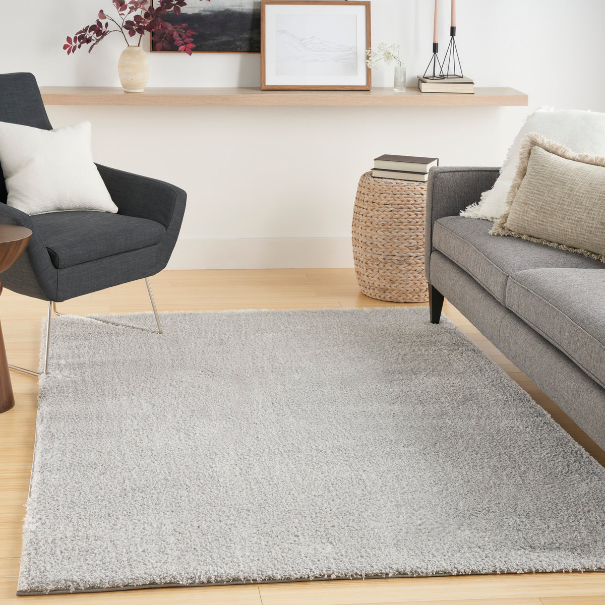 Pacific Shag PCS01 Silver Rug - room scene