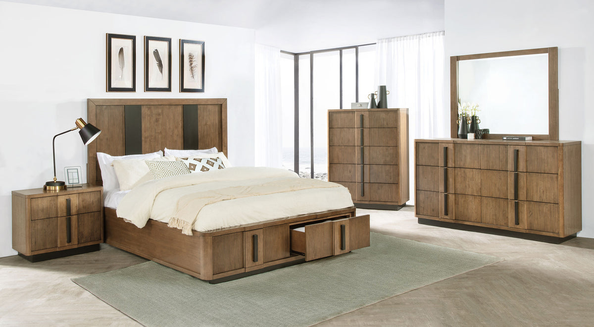 Terrace 5-piece Bedroom Set Ash Brown - Eastern King