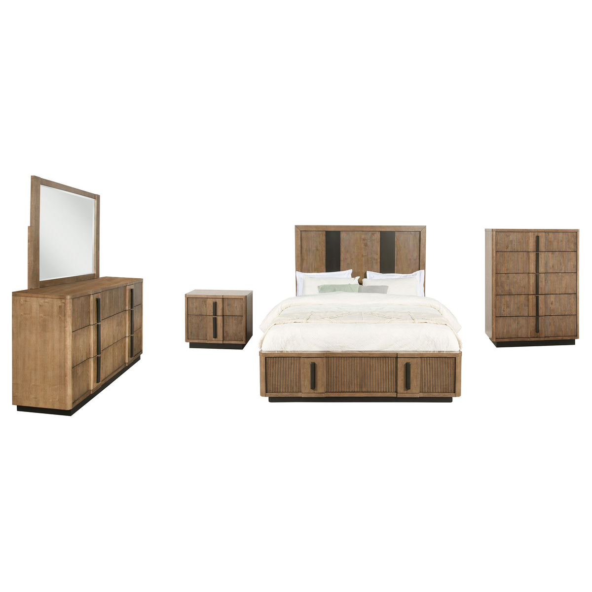 Terrace 5-piece Bedroom Set Ash Brown - Queen