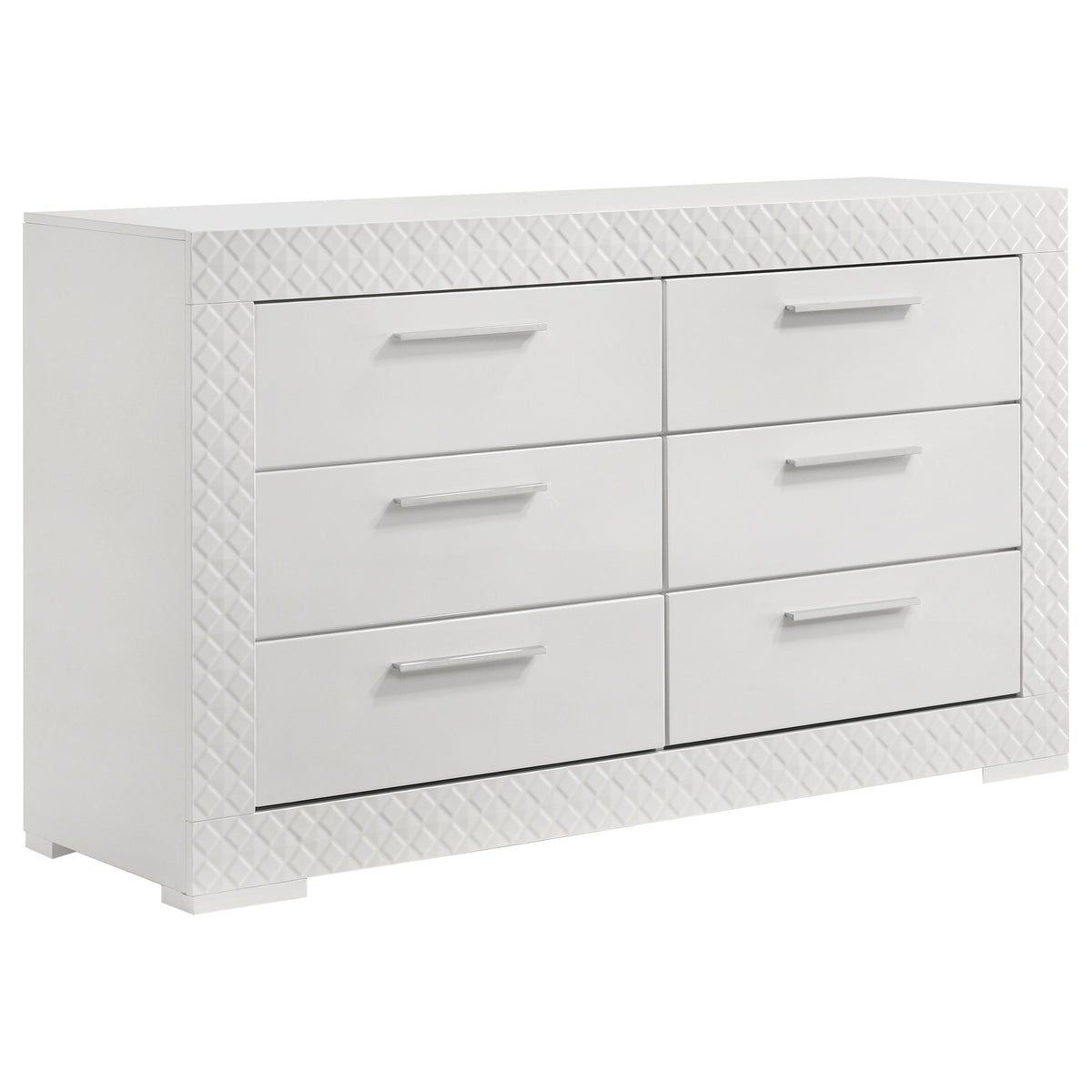 Ives 4-piece Bedroom Set High Gloss - Eastern King, White High Gloss