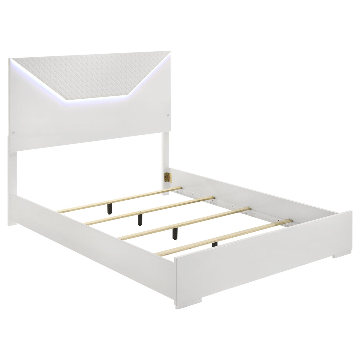 Ives 4-piece Bedroom Set High Gloss - Queen, White High Gloss