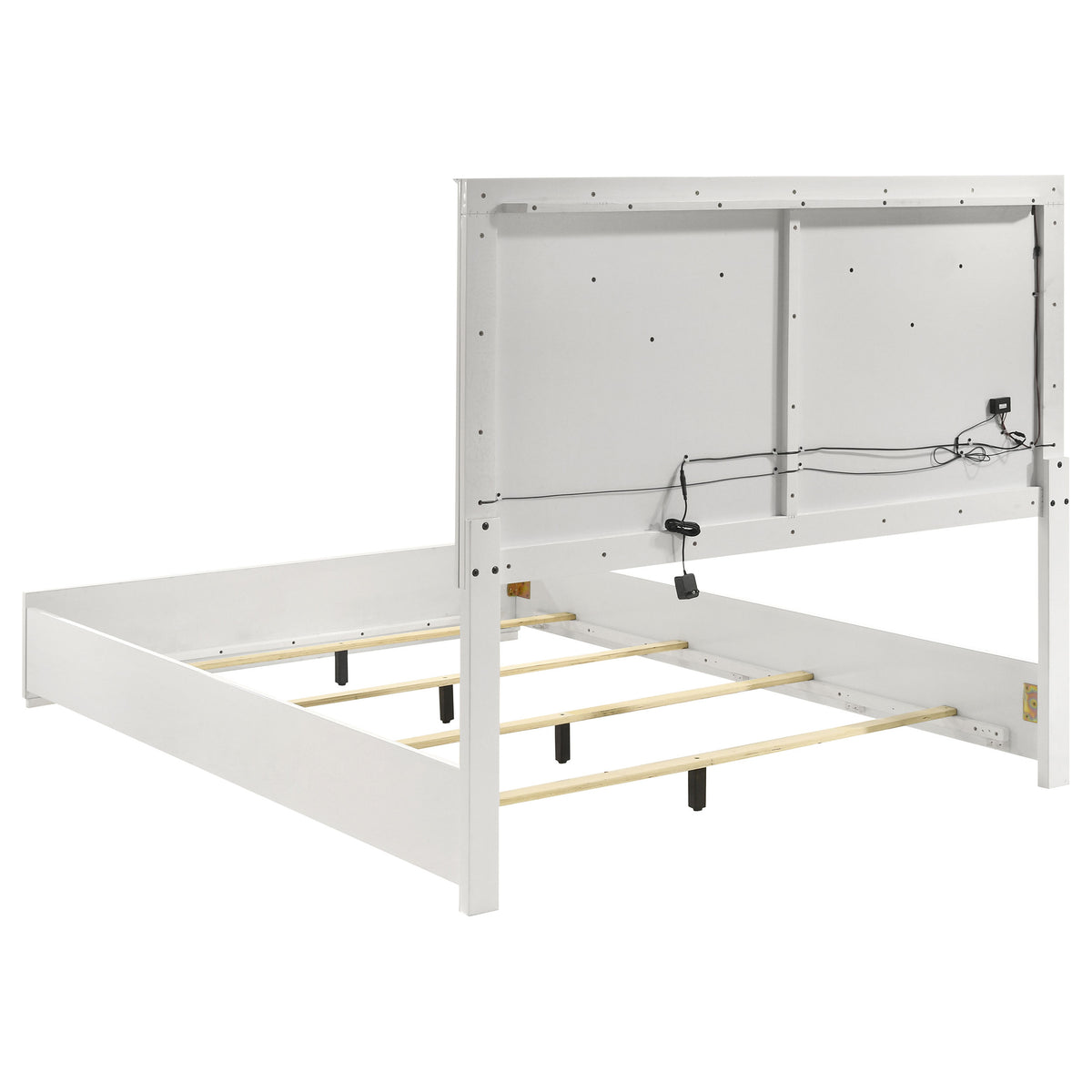 Ives 4-piece Bedroom Set High Gloss - Queen, White High Gloss