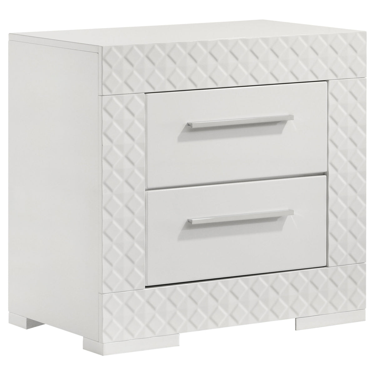 Ives 4-piece Bedroom Set High Gloss - Queen, White High Gloss