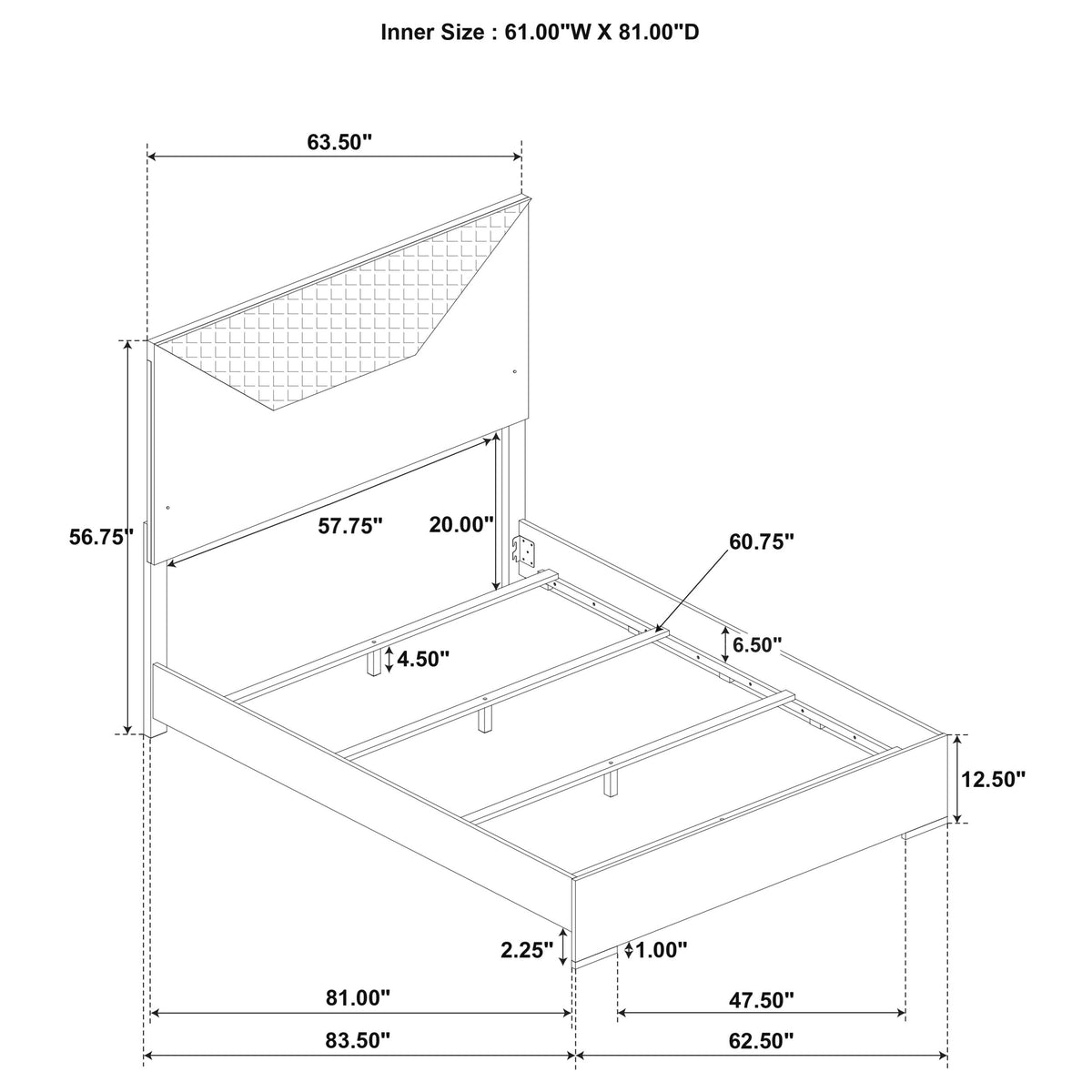 Ives 4-piece Bedroom Set High Gloss - Queen, White High Gloss