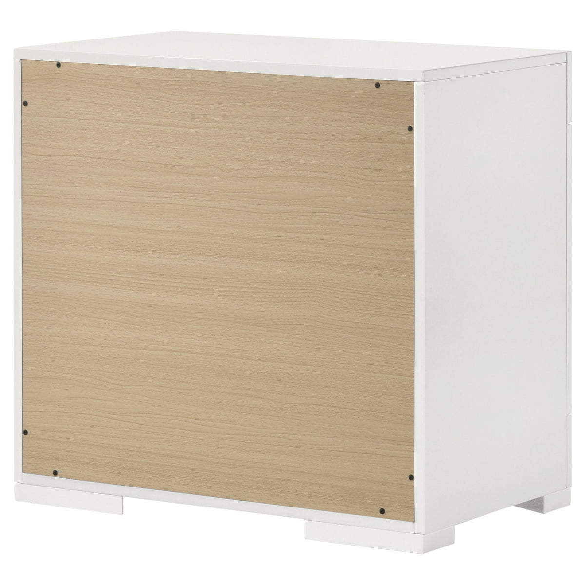 Ives 2-drawer Nightstand Bedside Table High Gloss - White High Gloss