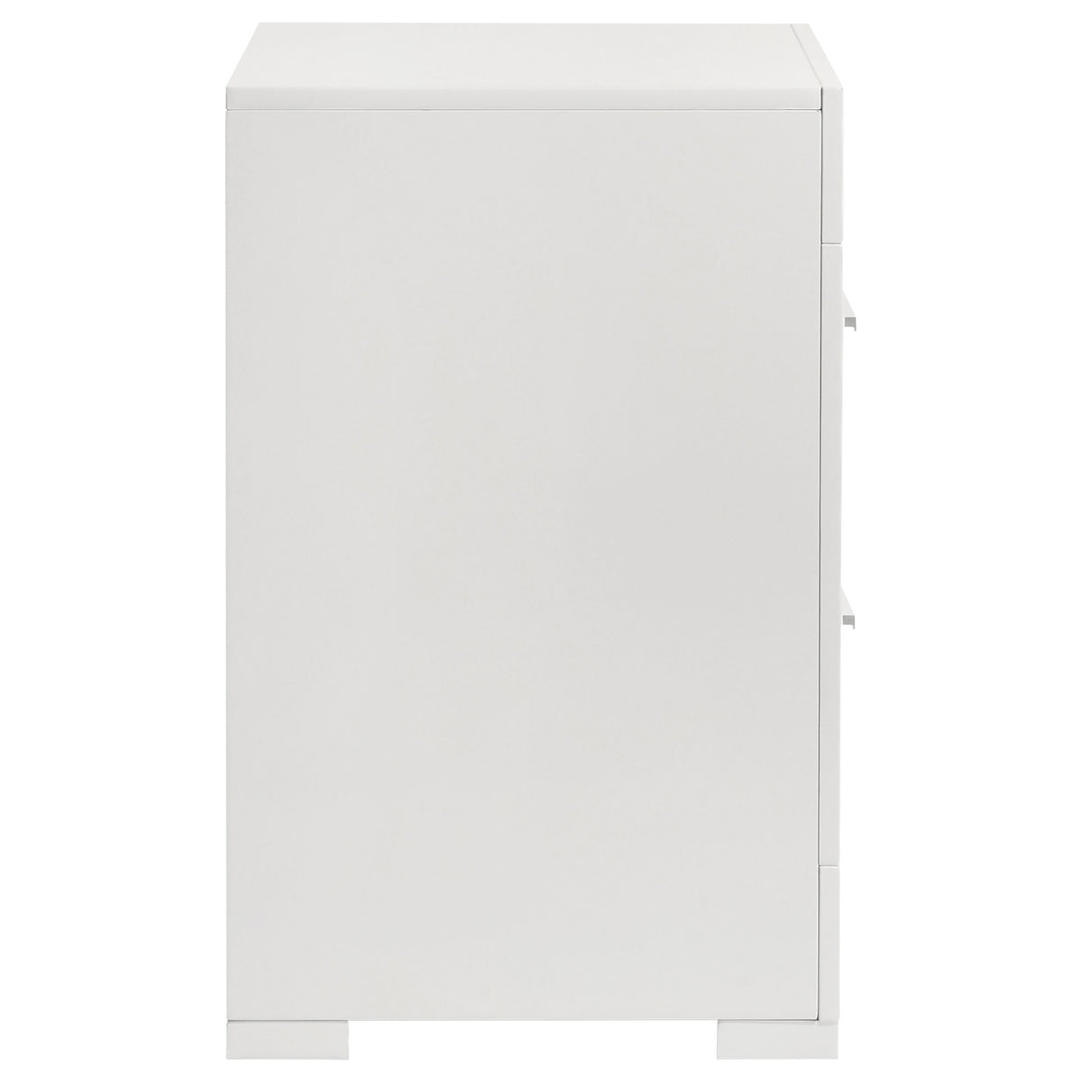 Ives 2-drawer Nightstand Bedside Table High Gloss - White High Gloss