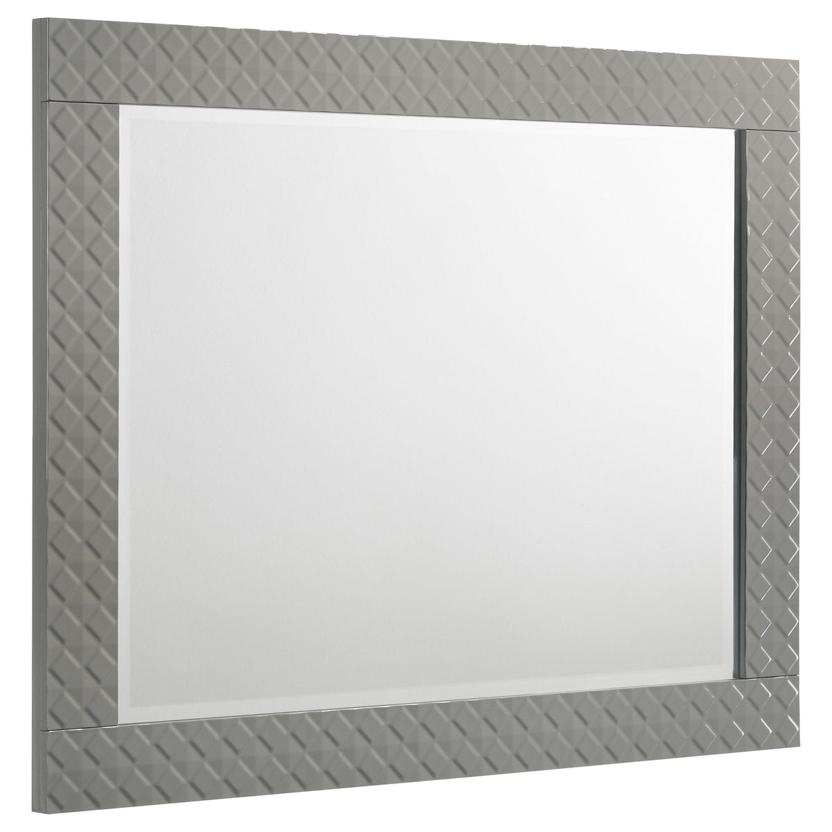 Ives 4-piece Bedroom Set High Gloss - Queen, Grey High Gloss