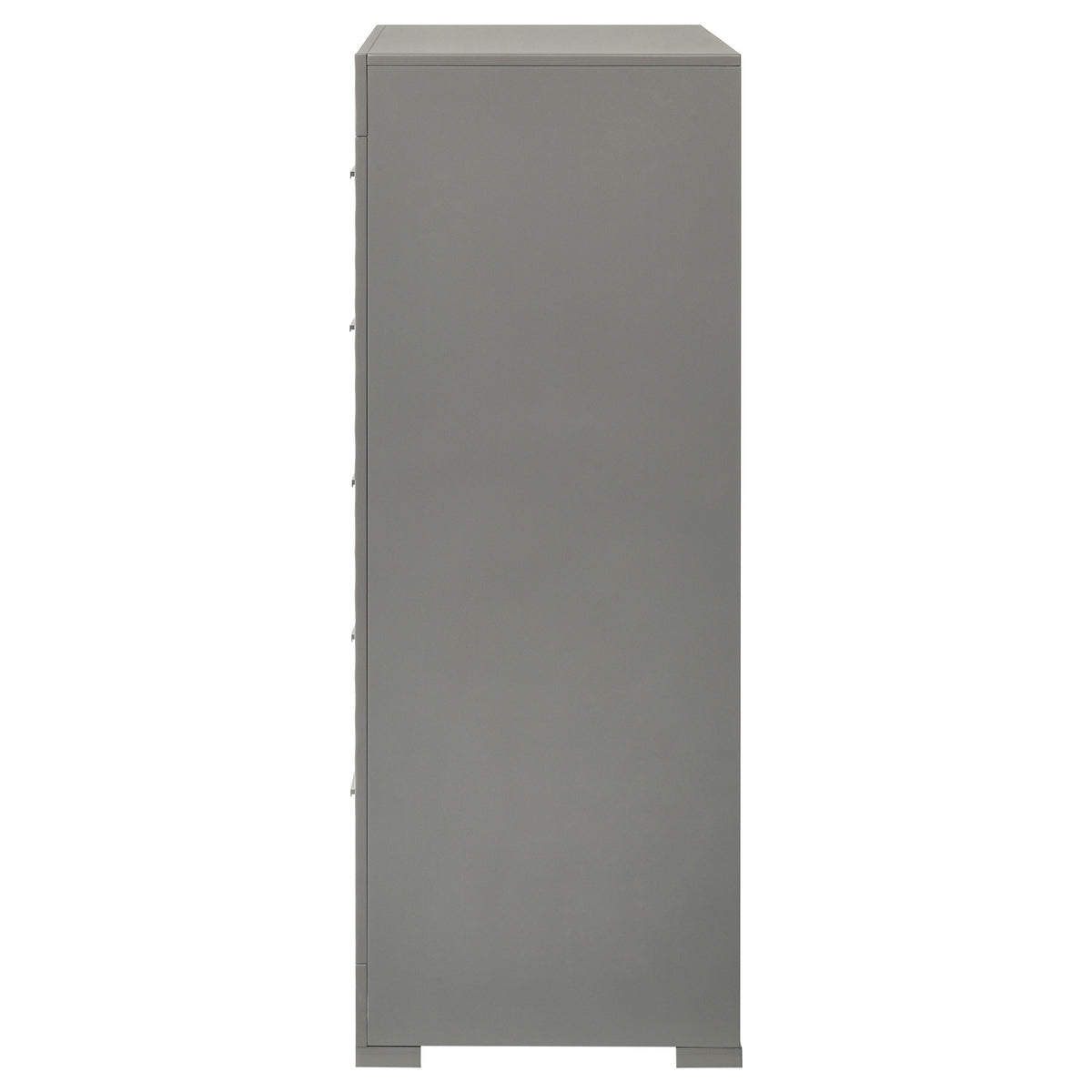 Ives 5-drawer Bedroom Chest of Drawers High Gloss - Grey High Gloss