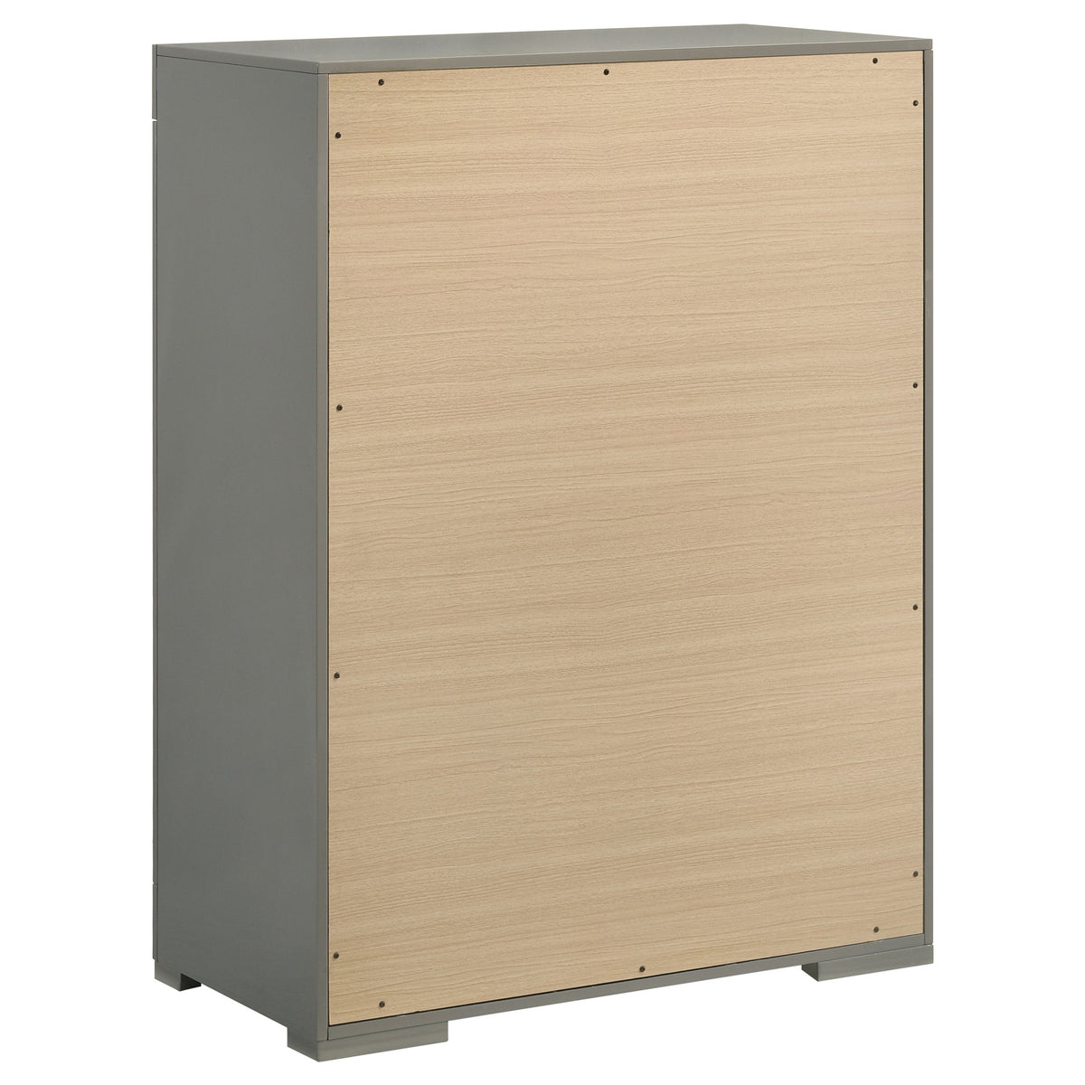 Ives 5-drawer Bedroom Chest of Drawers High Gloss - Grey High Gloss