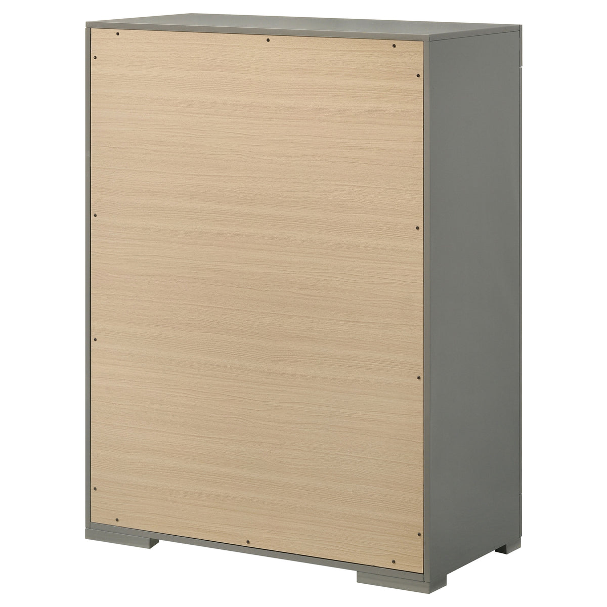 Ives 5-drawer Bedroom Chest of Drawers High Gloss - Grey High Gloss