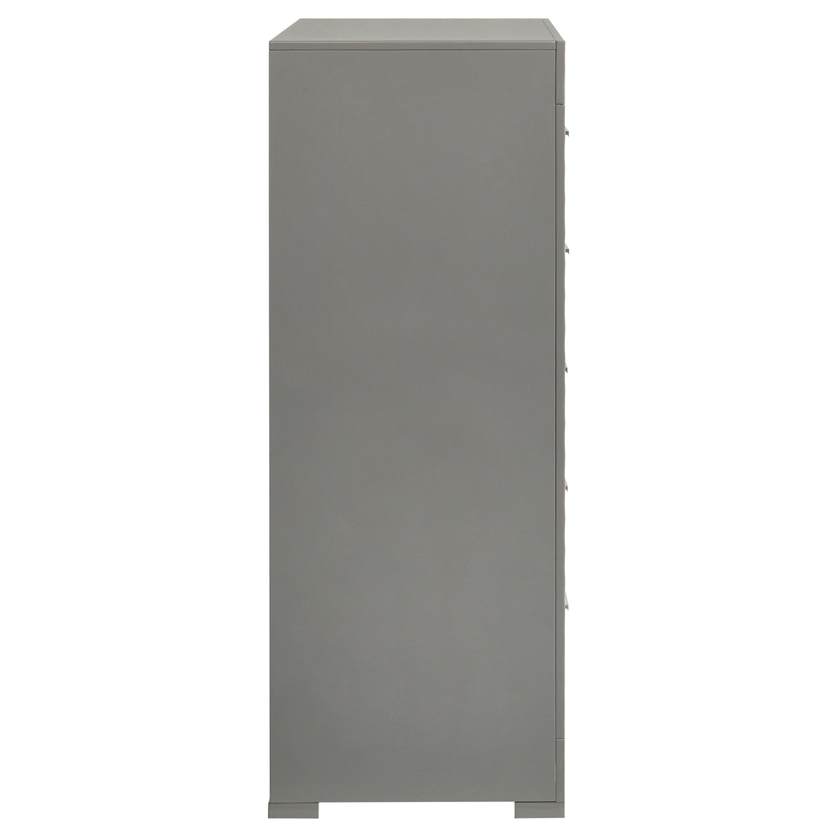 Ives 5-drawer Bedroom Chest of Drawers High Gloss - Grey High Gloss