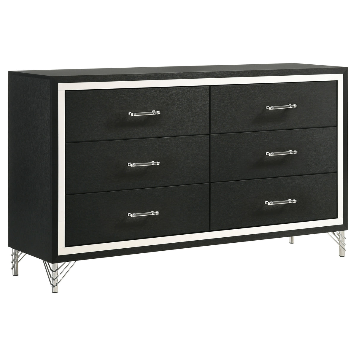 Lucia 5-piece Bedroom Set - Eastern King, Grey and Black