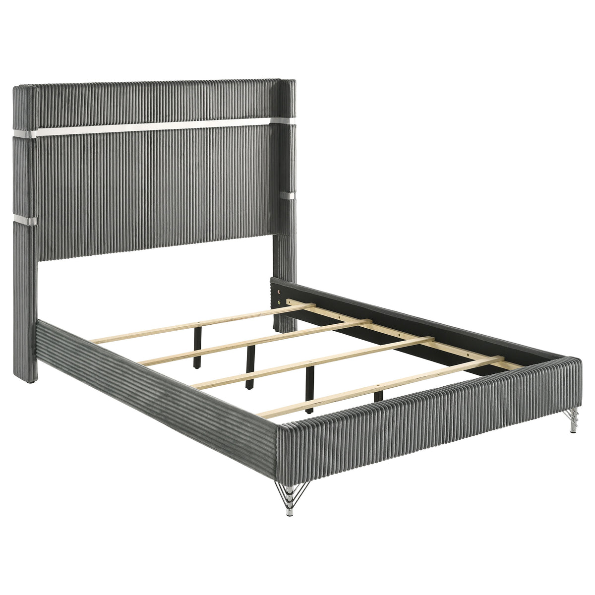 Lucia 5-piece Bedroom Set - Queen, Grey and Black