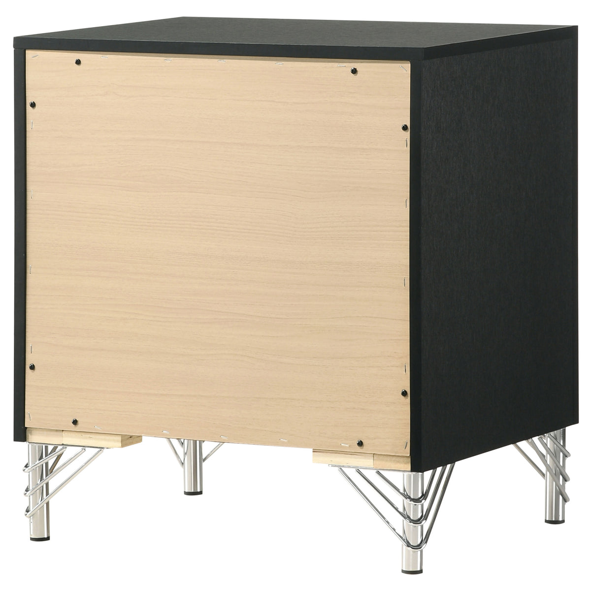 Lucia 2-drawer Nightstand Bedside Table - Black