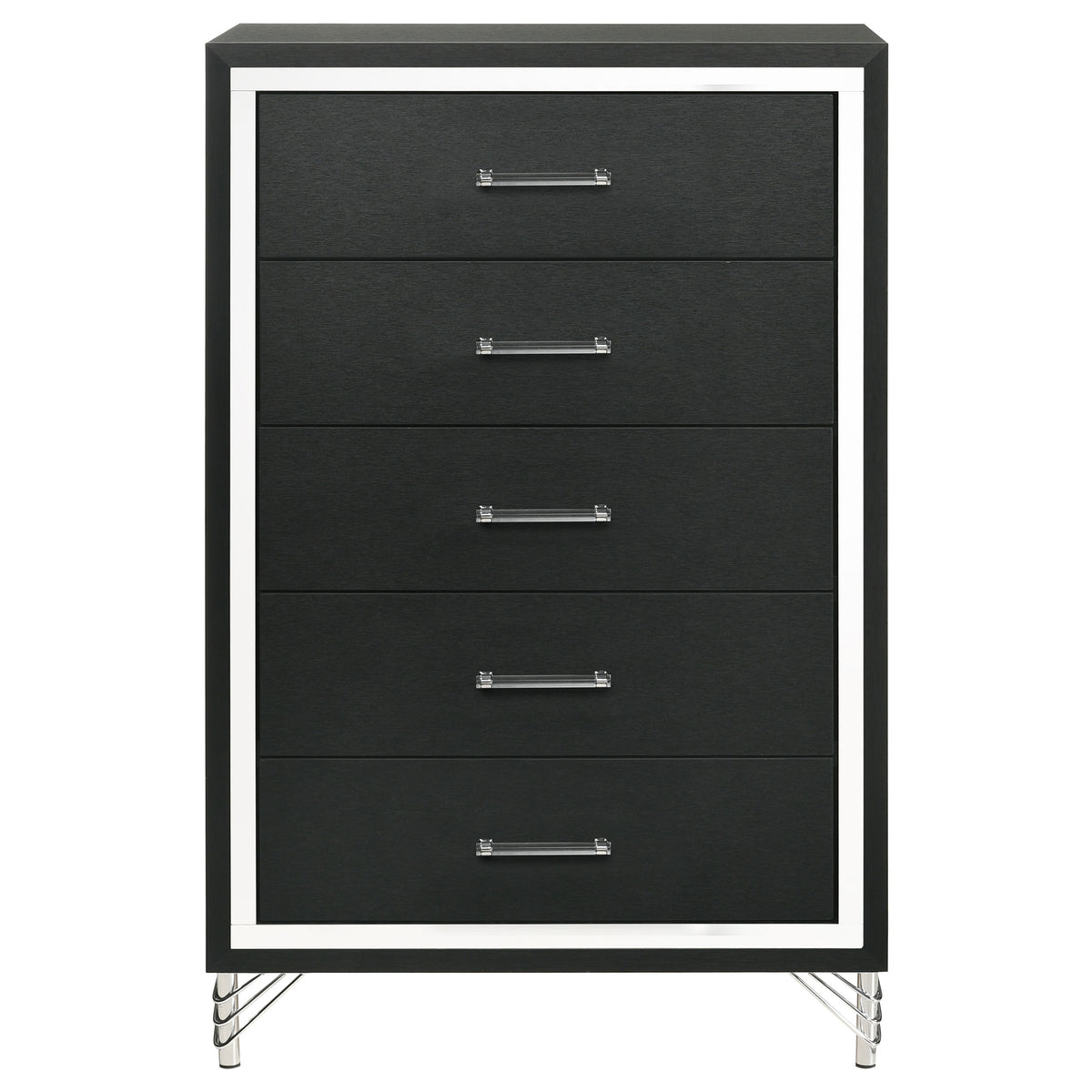 Lucia 5-drawer Bedroom Chest of Drawers - Black