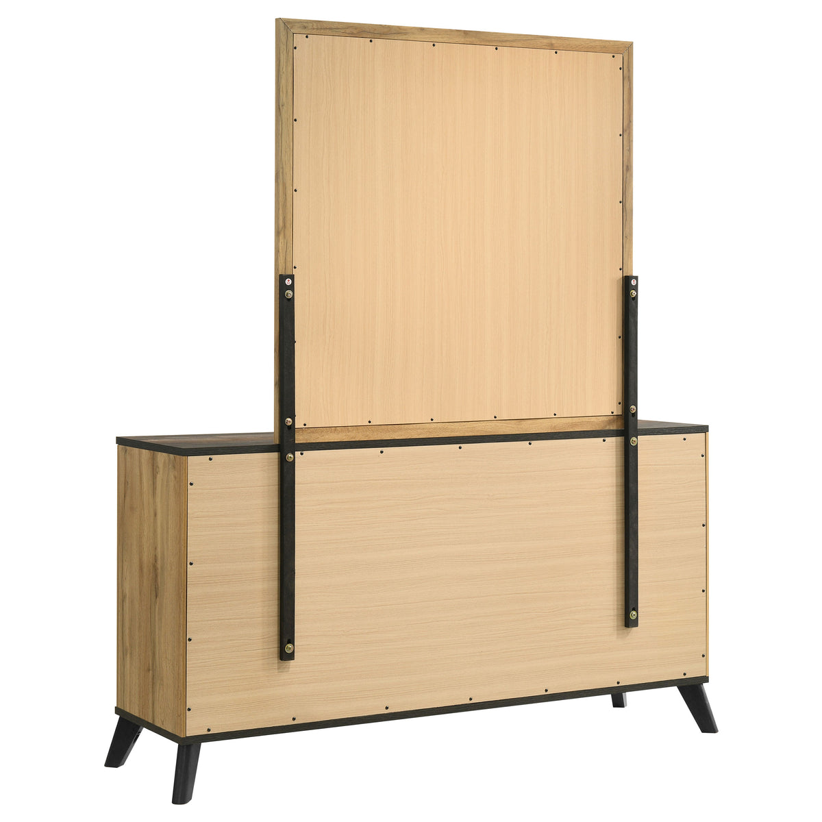 Kaywood 6-drawer Dresser Natural Pine - With Mirror