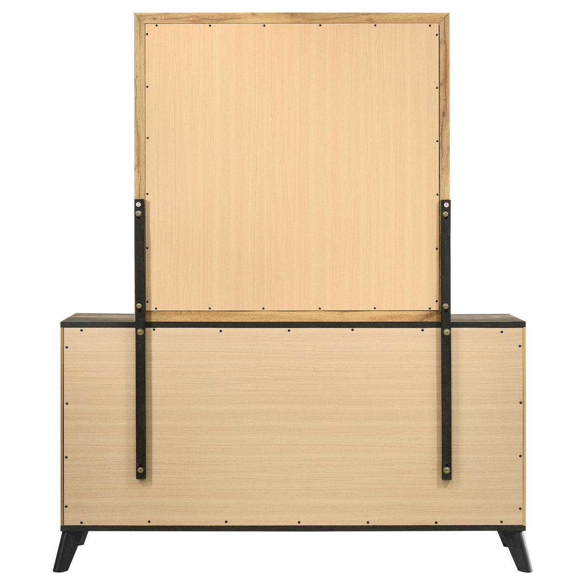 Kaywood 6-drawer Dresser Natural Pine - With Mirror