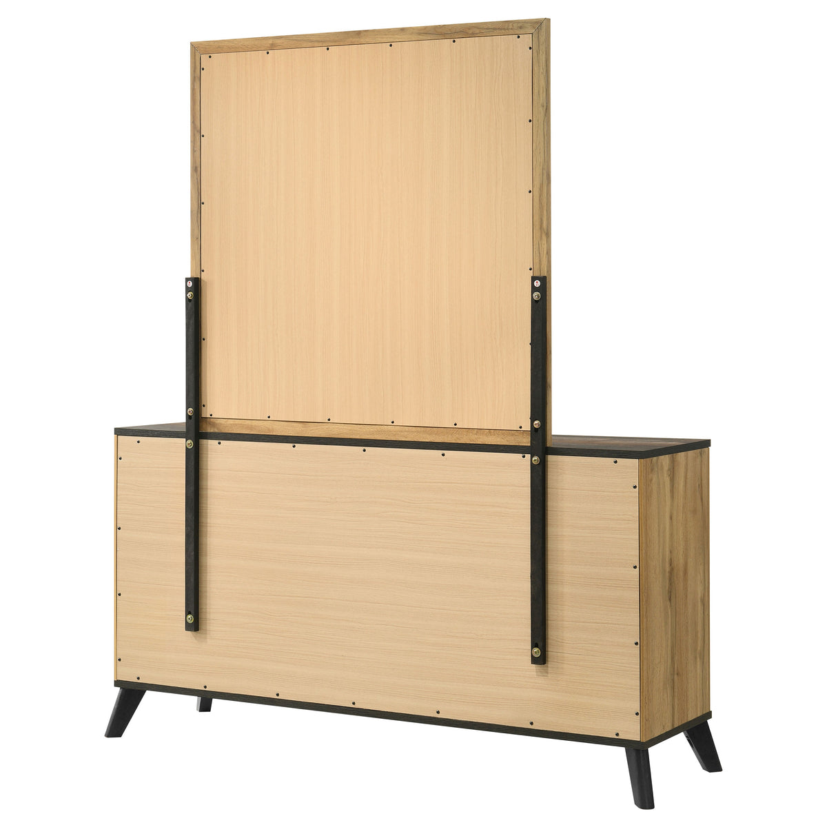 Kaywood 6-drawer Dresser Natural Pine - With Mirror