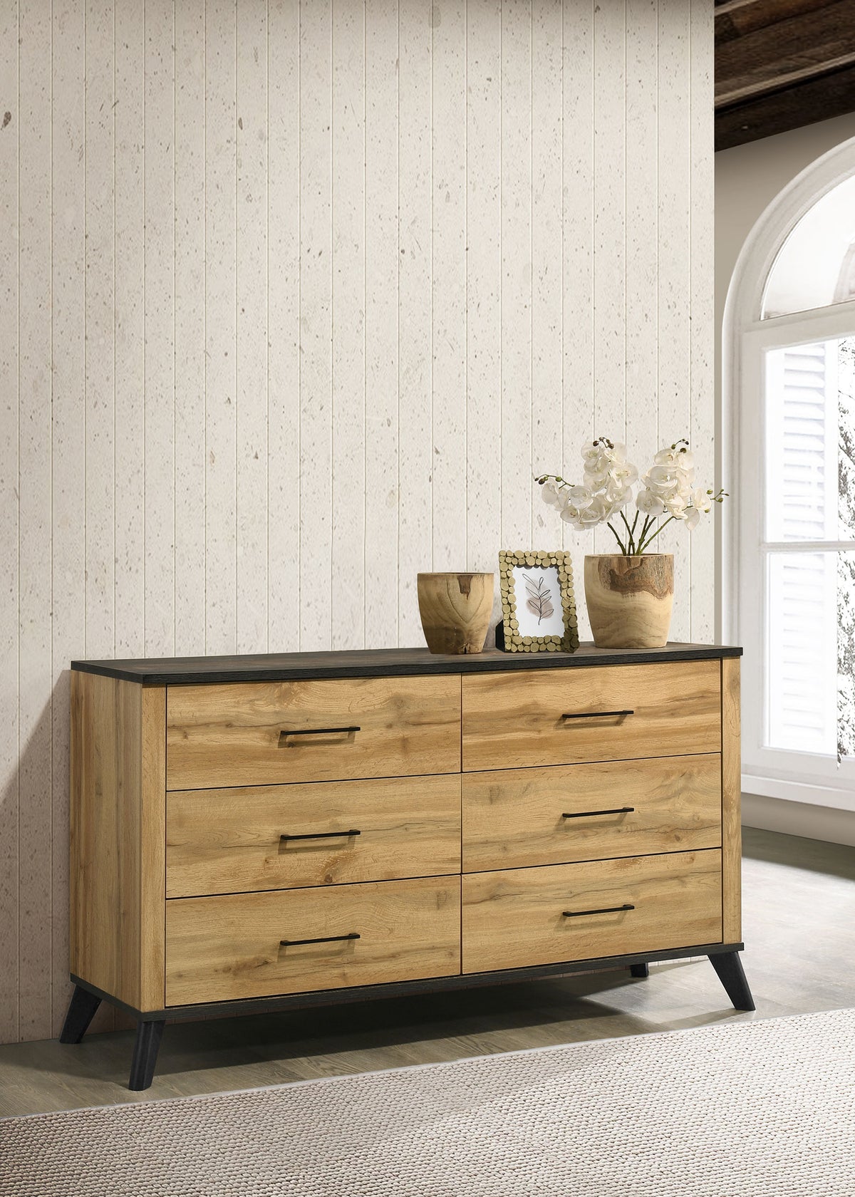 Kaywood 6-drawer Dresser Natural Pine - Without Mirror