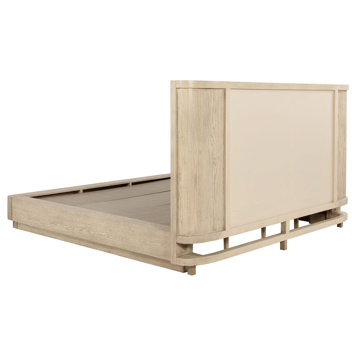 Kailani 52-inch Wingback Bed Beige Oak - Eastern King