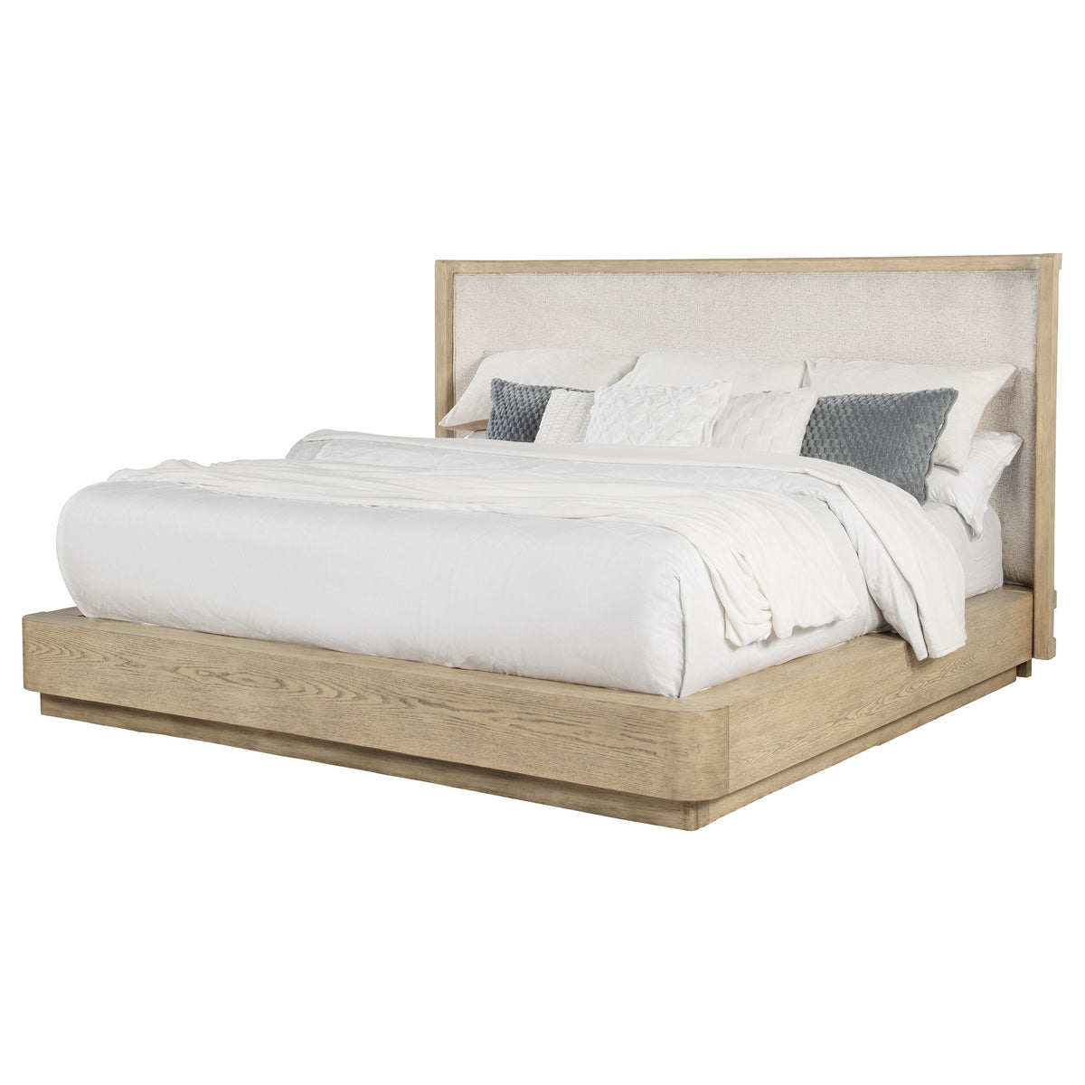 Kailani 52-inch Wingback Bed Beige Oak - California King