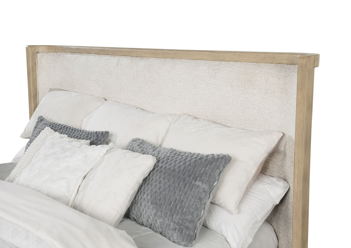 Kailani 52-inch Wingback Bed Beige Oak - Queen
