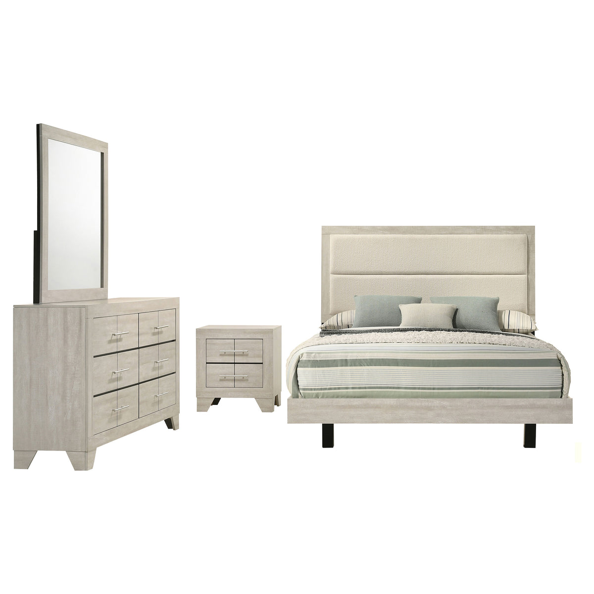 Trenton 4-piece Bedroom Set Rustic Cream - Full