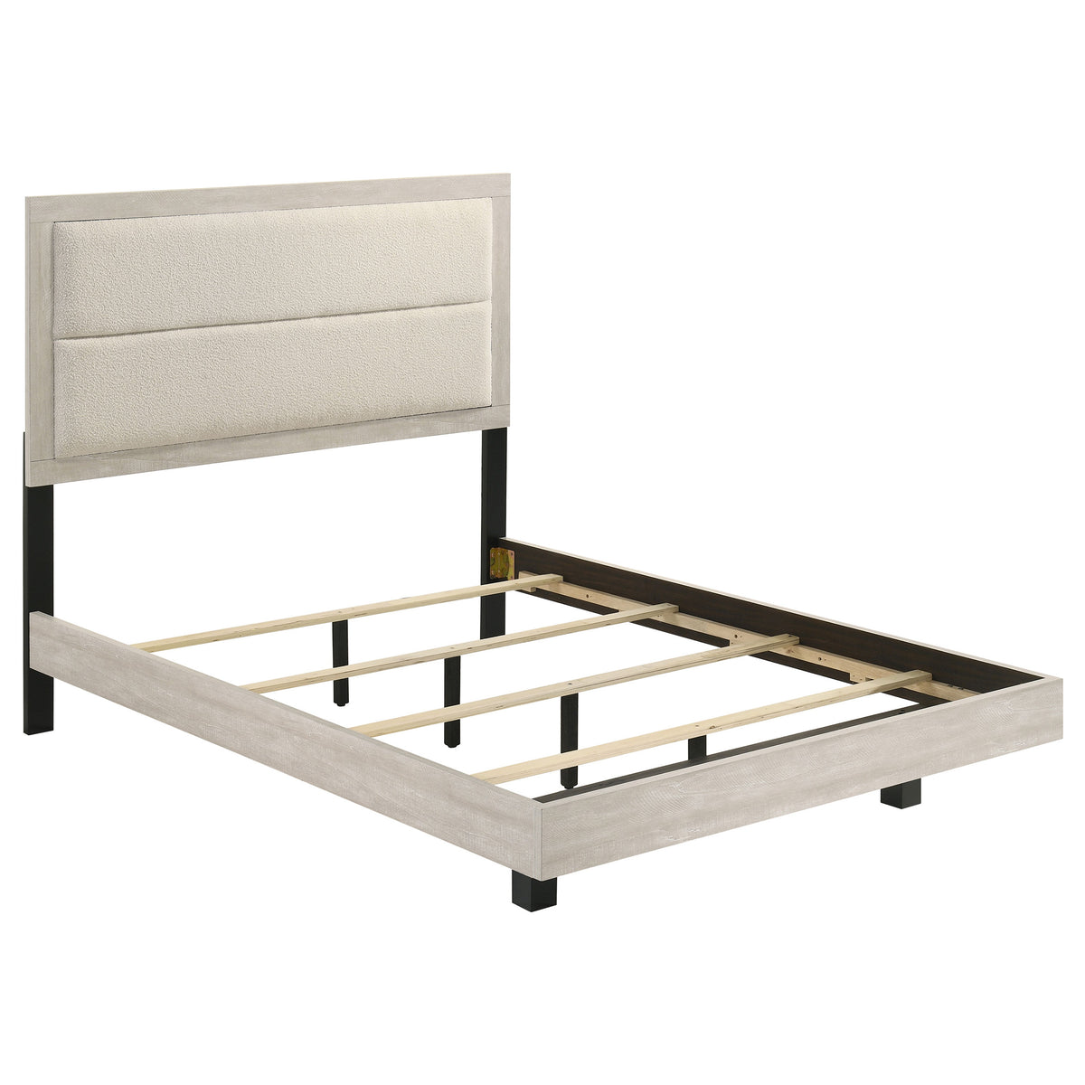 Trenton 54-inch Wood Panel Bed Rustic Cream - Full