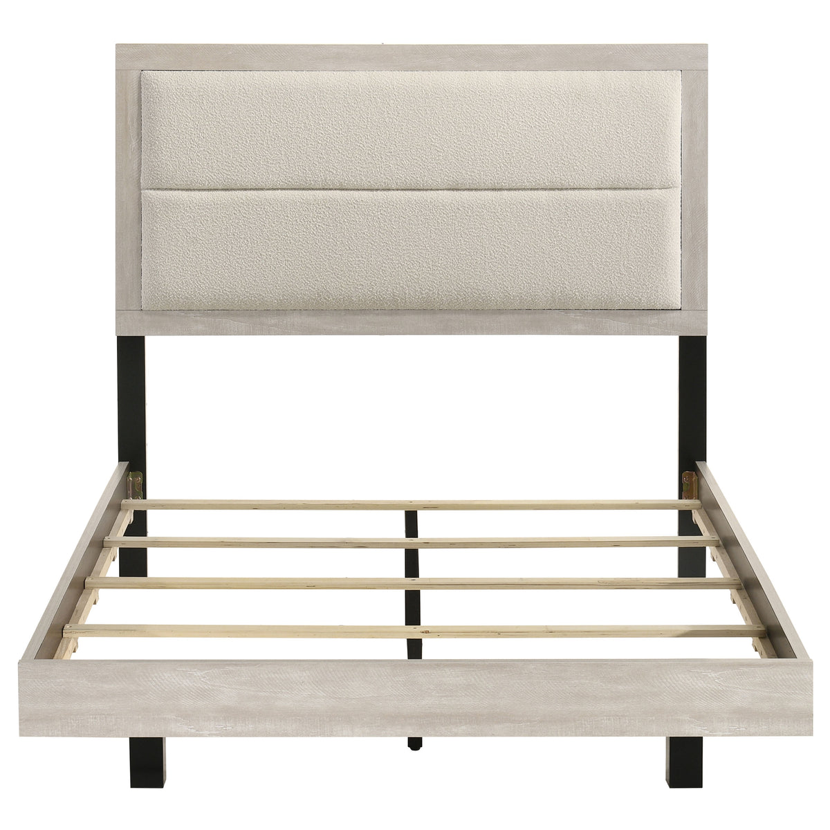Trenton 54-inch Wood Panel Bed Rustic Cream - Full