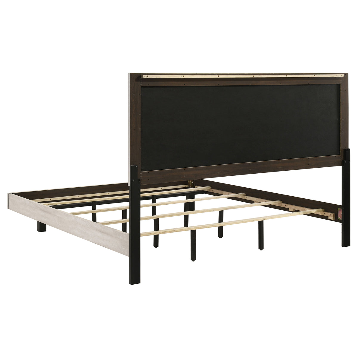 Trenton 54-inch Wood Panel Bed Rustic Cream - Eastern King