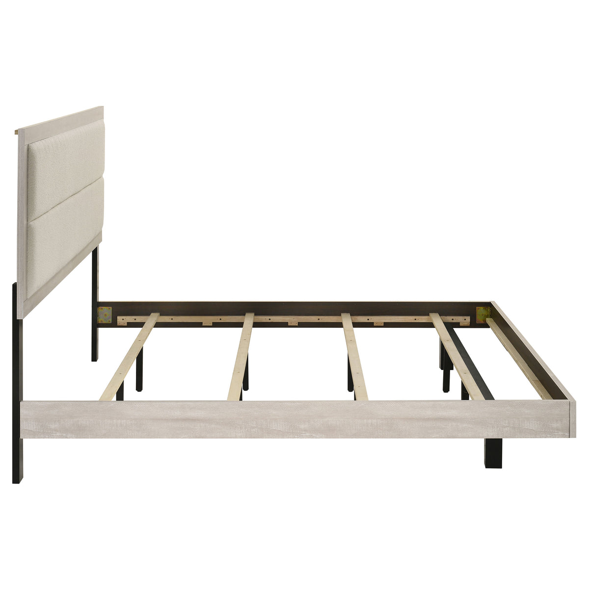 Trenton 54-inch Wood Panel Bed Rustic Cream - Eastern King
