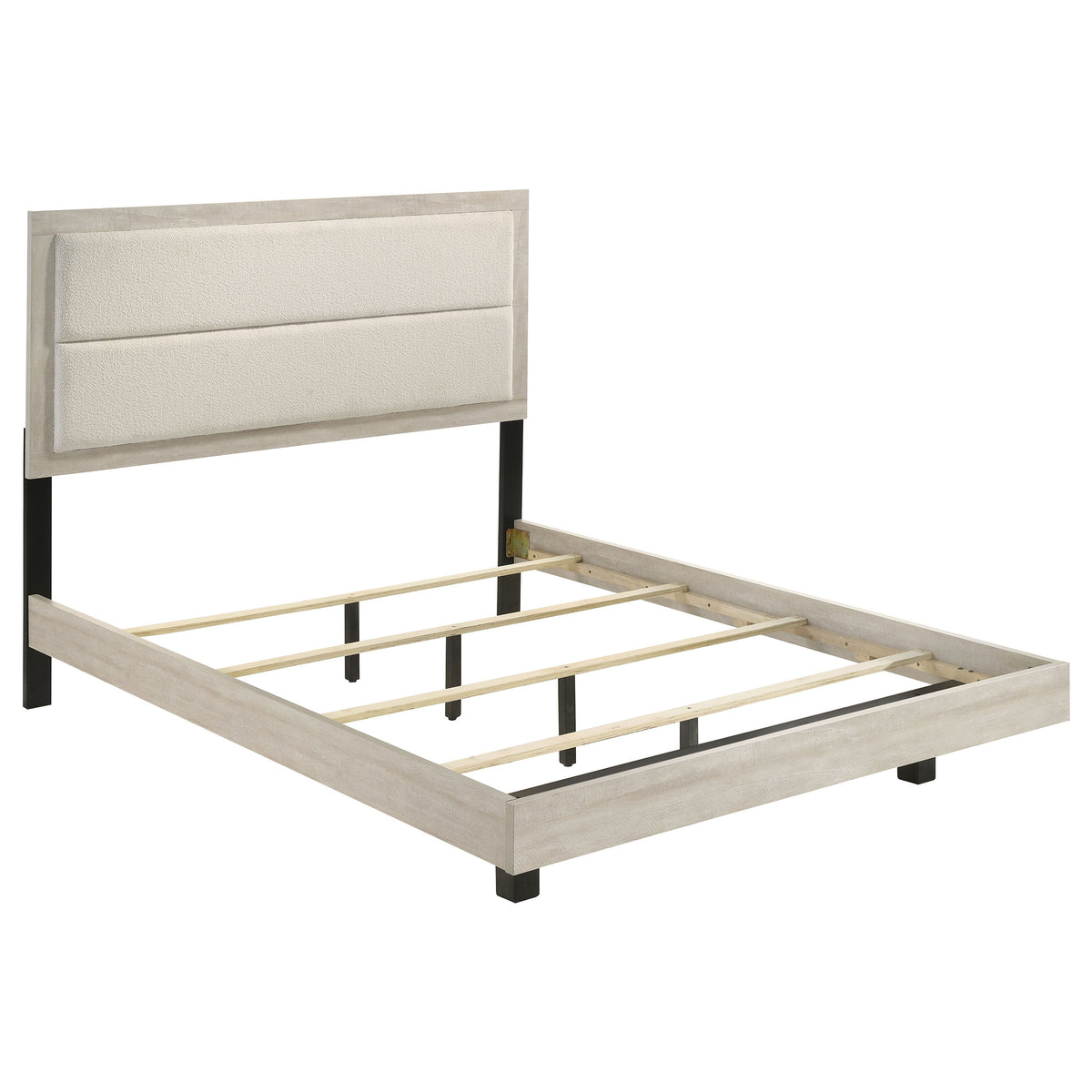 Trenton 54-inch Wood Panel Bed Rustic Cream - Queen