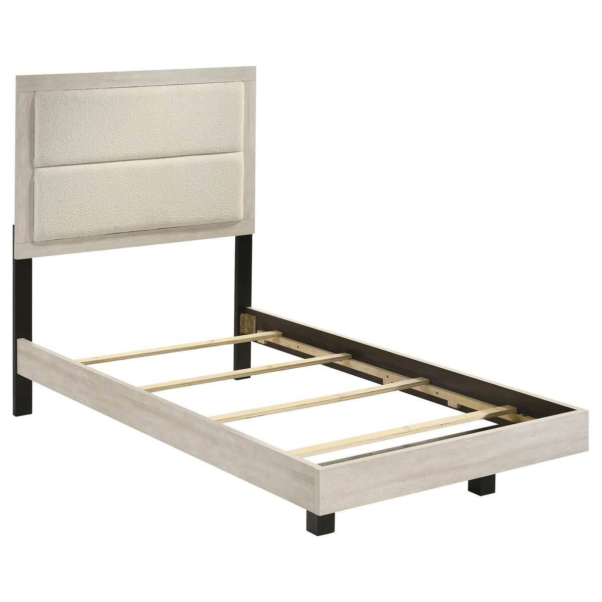 Trenton 54-inch Wood Panel Bed Rustic Cream - Twin
