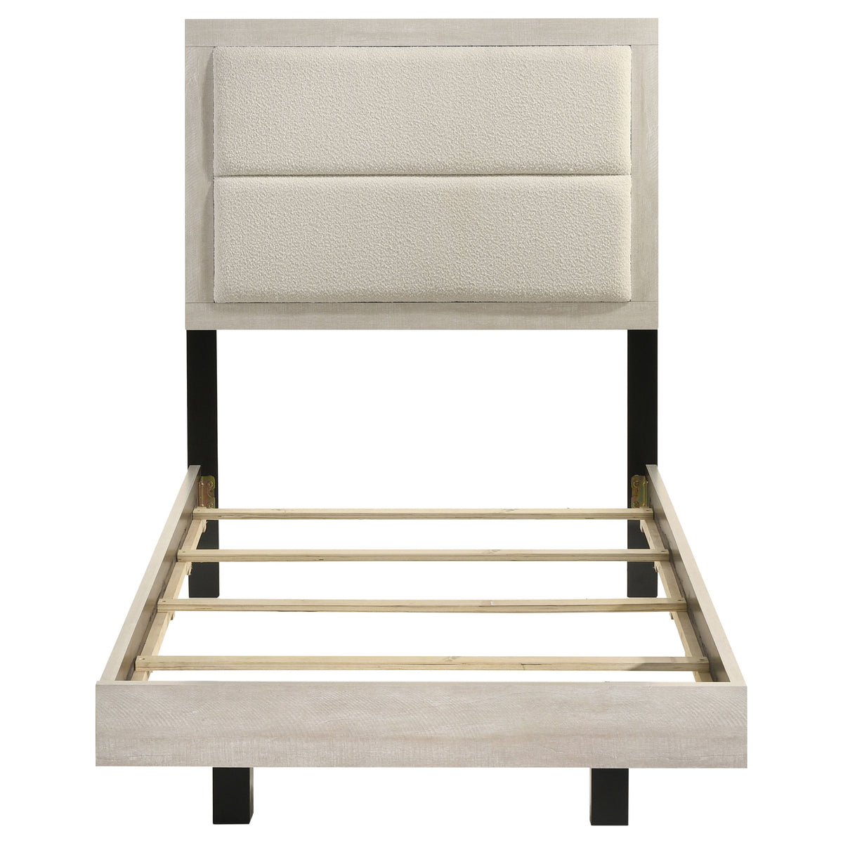 Trenton 54-inch Wood Panel Bed Rustic Cream - Twin