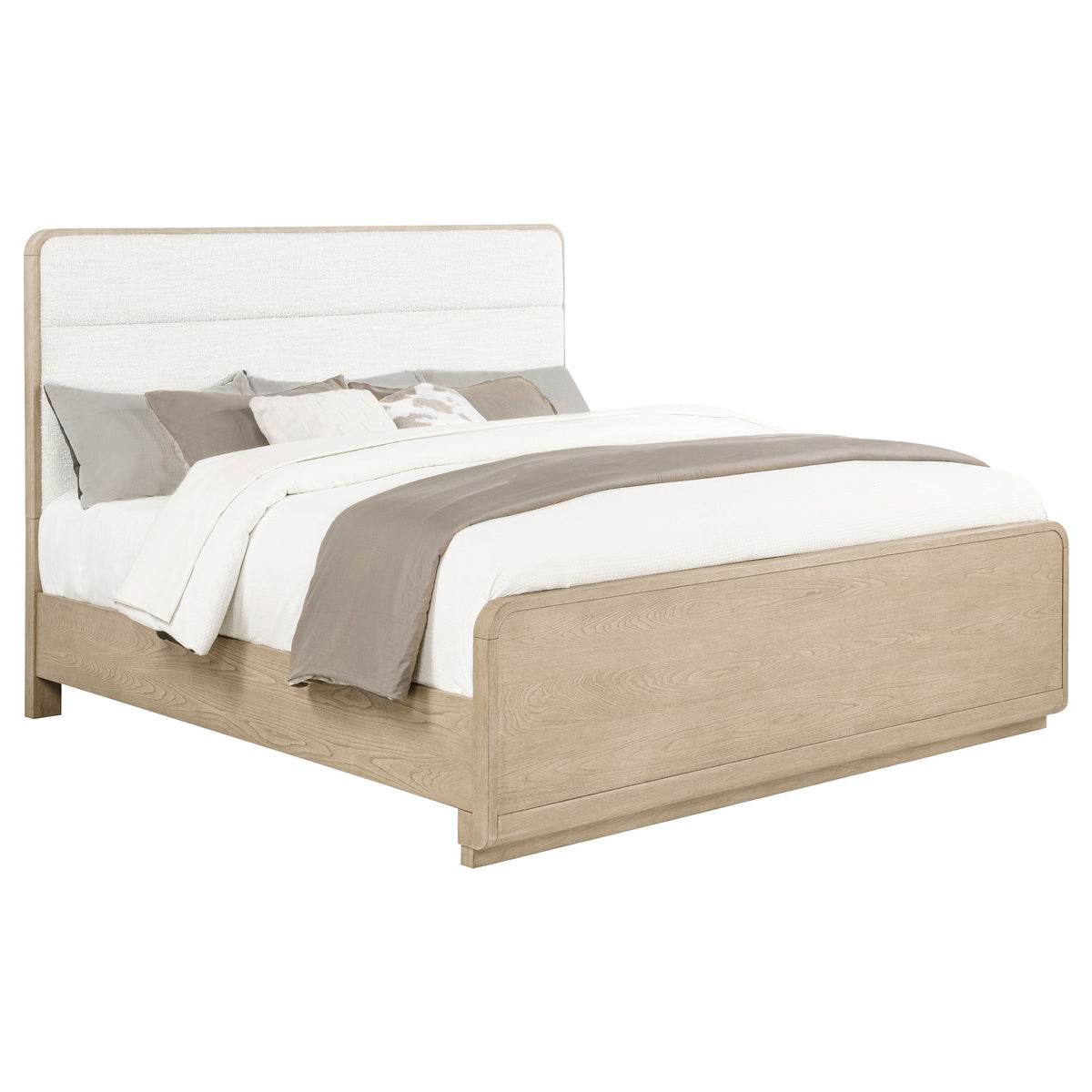 Ladera 56-inch Panel Bed Light Elm - Eastern King