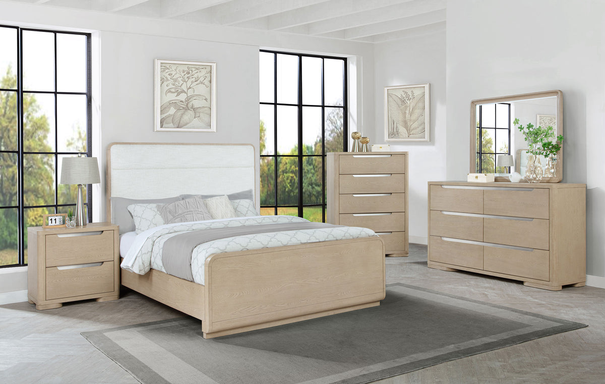 Ladera 56-inch Panel Bed Light Elm - Eastern King