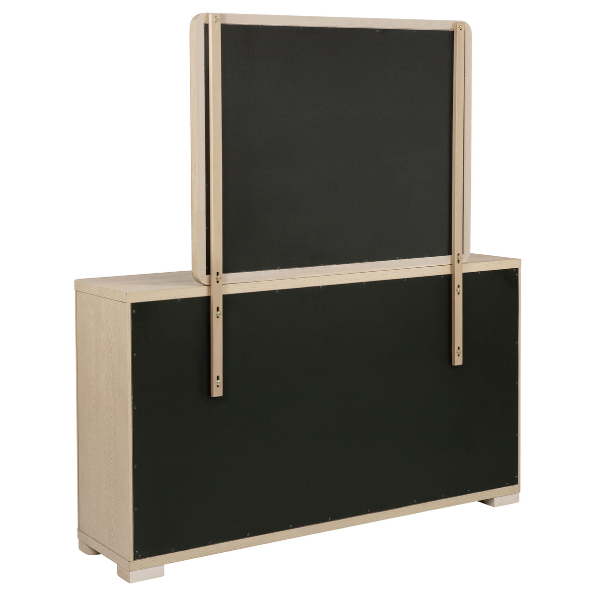 Ladera 6-drawer Bedroom Dresser Light Elm - With Mirror